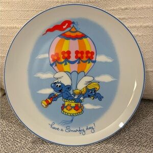 “Have a Smurfy Day” Hot Air Balloon Plate